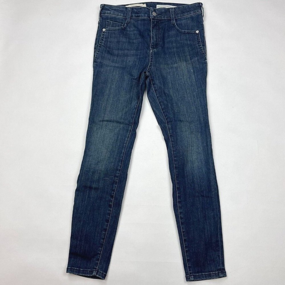 Anthropologie Pilcro High Rise Denim Leggings Stretch Cotton Flat Front Women 29